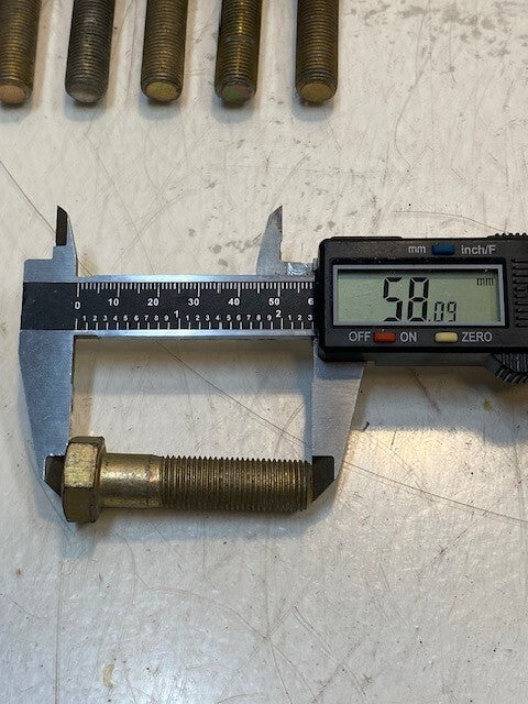 22 Quantity of Hex Head Screw Bolts 2-1/4" (58mm) L 12mm Thread (22 Quantity)