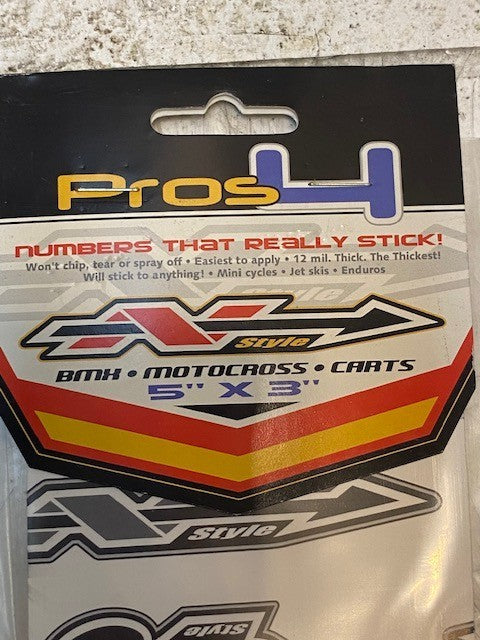 4 Quantity of N-Style Pros4 Black #8 | 3/Pk NIIII-8B 5" x 3" (12 Pcs Total)