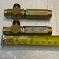 2 Quantity of Mini Brass Balanced Pressure Regulator Valves 3-1/4" L 13mm Thread