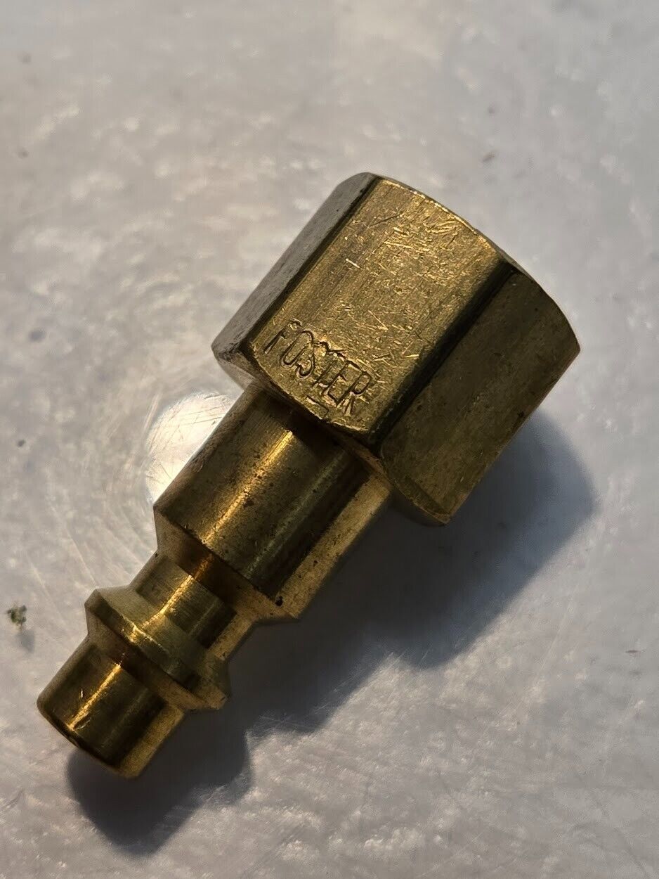 21 Quantity of Foster 11-3B 1/4" Male Quick Connect Couplers 1/4" FPT (21 Qty)