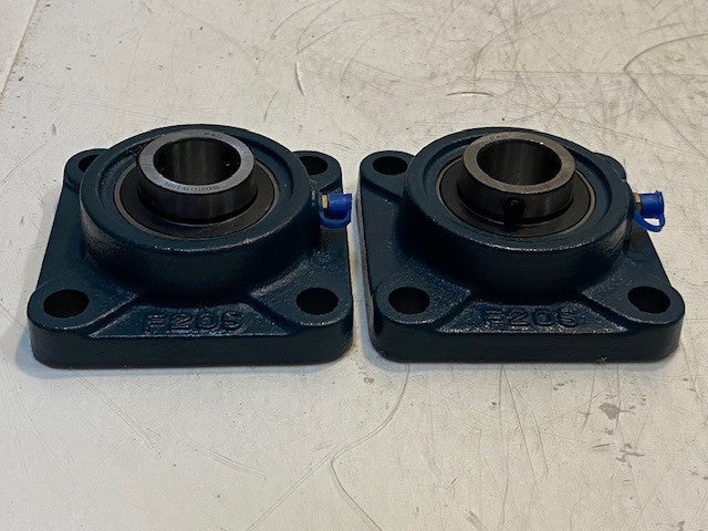 2 Quantity of FAG F205 4-Bolt Flanges w/ 56205-015 Insert Bearings (2 Quantity)