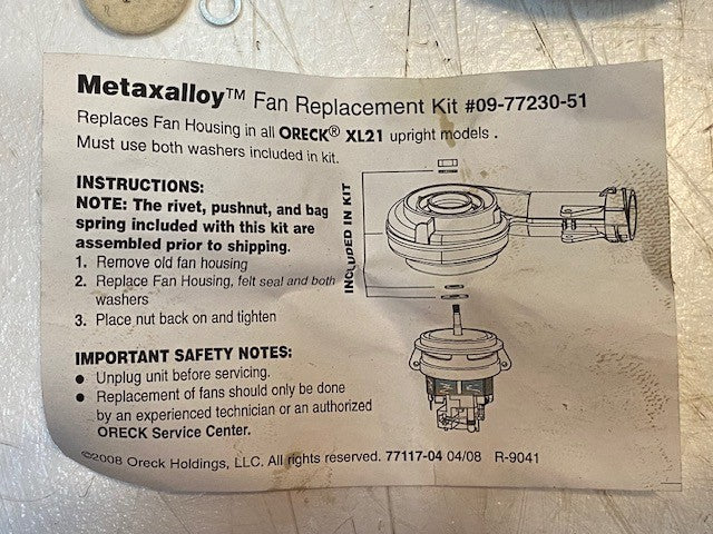 Metaxalloy Fan Replacement Kit 09-77230-51 | 77229-01 | 77228-01
