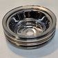 2 Quantity of Chrome Steel Long Water Pump 3 Groove Pulley for Chevy  (2 Qty)