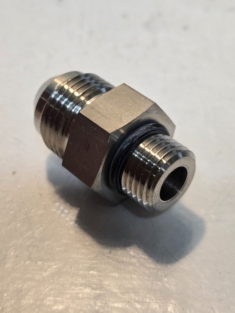 2 Quantity of Brennan Industries 6400-08-06-O-SS 3/8" Flare x 3/8" ORB Fittings