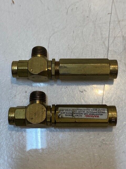 2 Quantity of Mini Brass Balanced Pressure Regulator Valves 3-1/4" L 13mm Thread