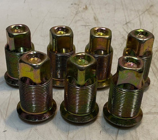 7 Quantity of Lug Nuts 9DL E 2-1/4" Long 28mm Thread 35mm OD 17mm ID (7 Qty)