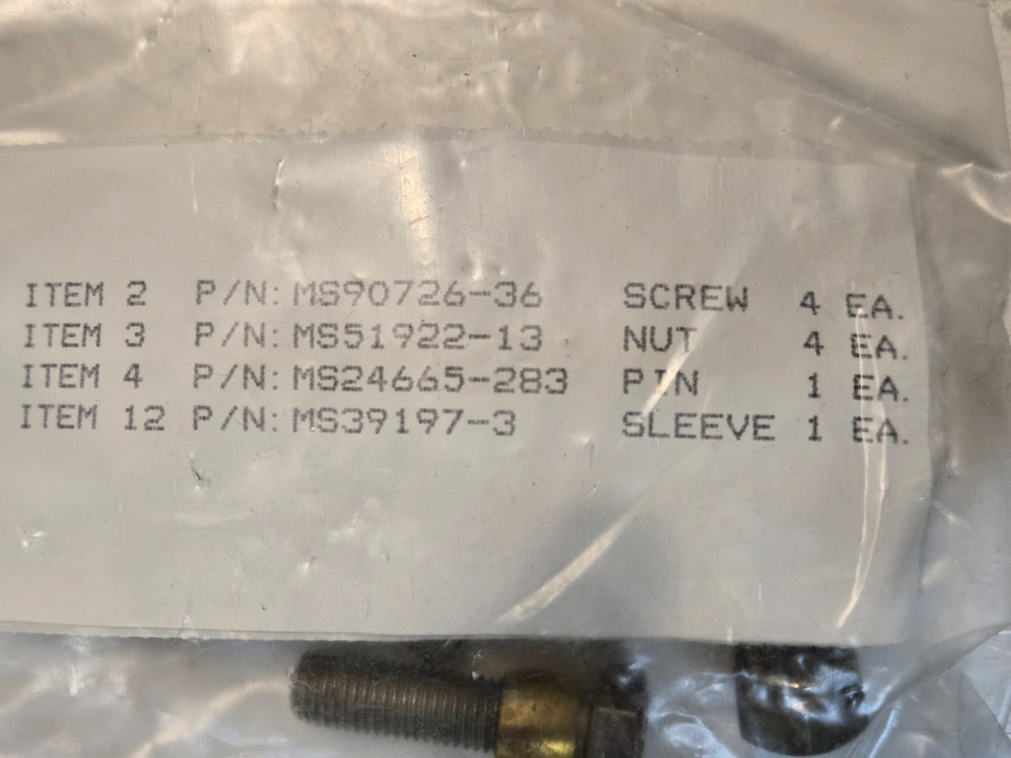 Eur-Pac Hardware Kit 12269900 for Bendix King Brake Valve | Pictured Items Only