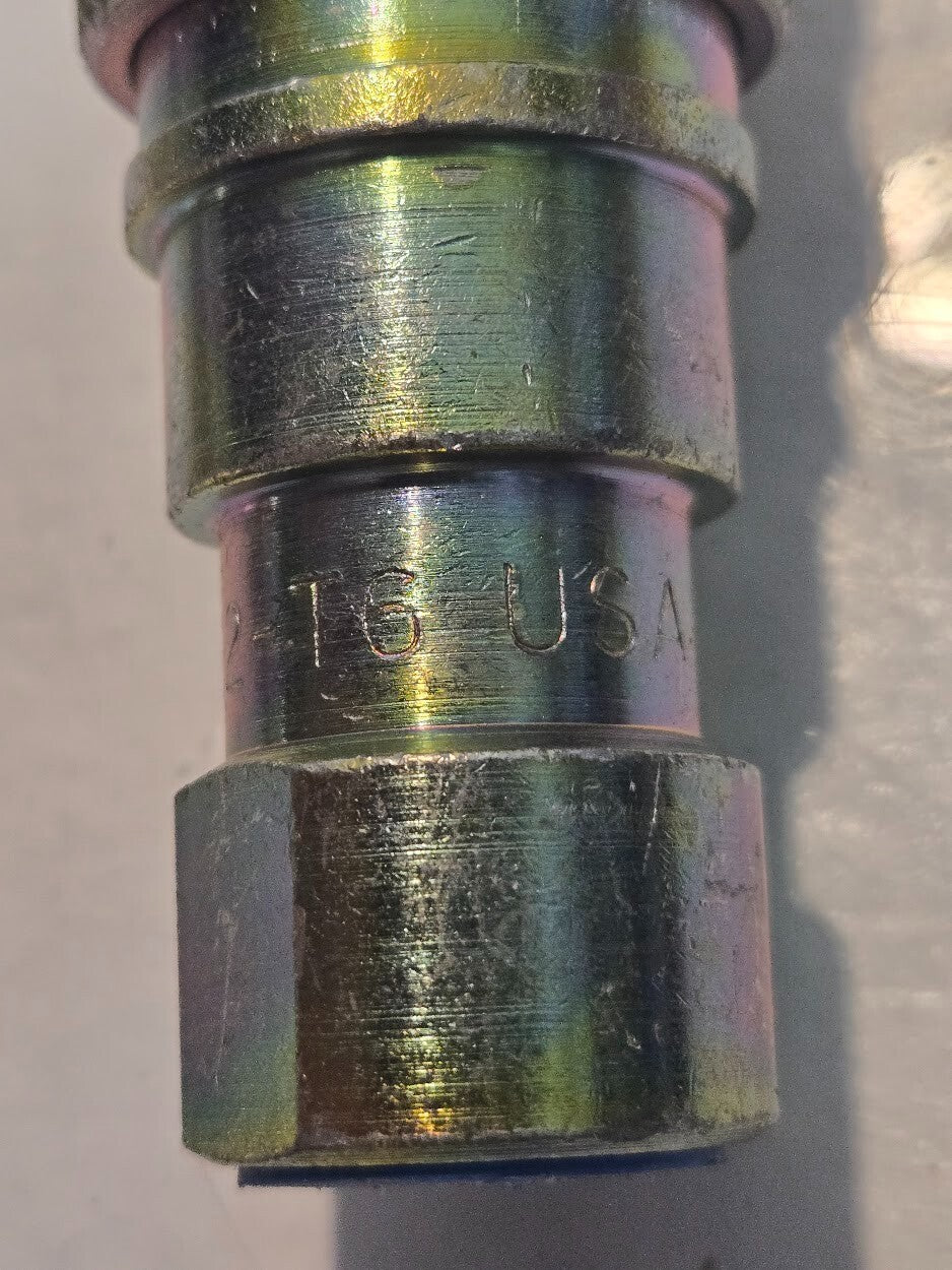 3 Quantity of Parker 60 Series H2-62-T6 Hydraulic Quick Connect Fittings (3 Qty)