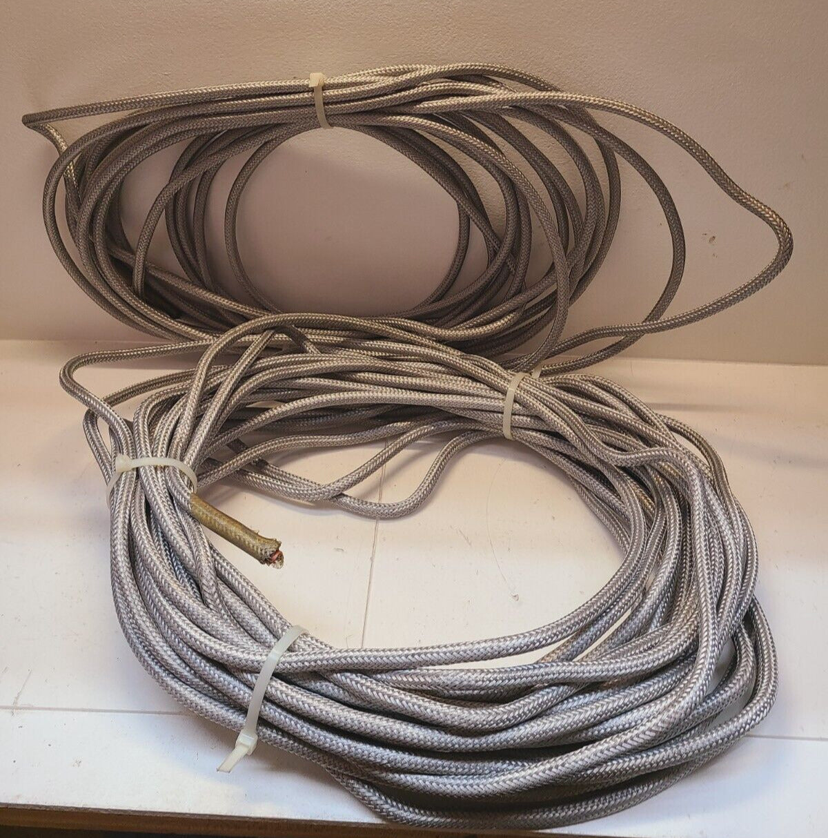 20 Lbs of 304 Braided Cable Sleeving & Wire 1/2" Thickness 2 conductors (20 Lbs)