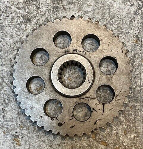 SD 44-13 Sprocket 44 Teeth 28mm Bore 19mm Holes 5" Dia.