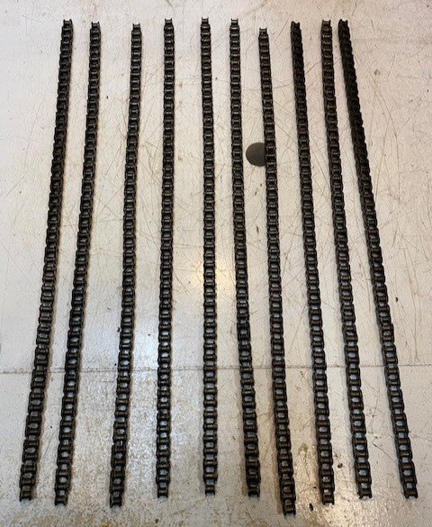 10 Quantity of Tsubaki RS40 Chain 26" Chain Strands (Aprox. 21-1/2 Ft Total)