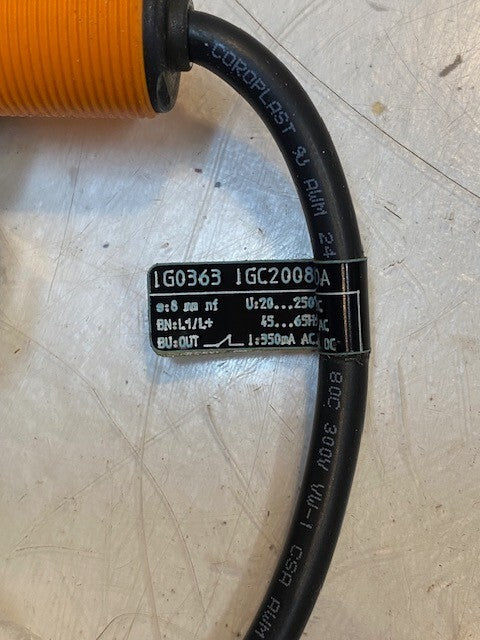 IFM Efector IG0363 IGC2008-BB0A Inductive Proximity Switch Sensor