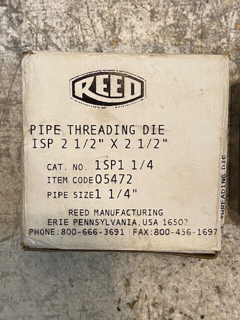 Reed Manufacturing 1SP1 1/4" Pipe Threading Die 2-1/2" X 2-1/2"