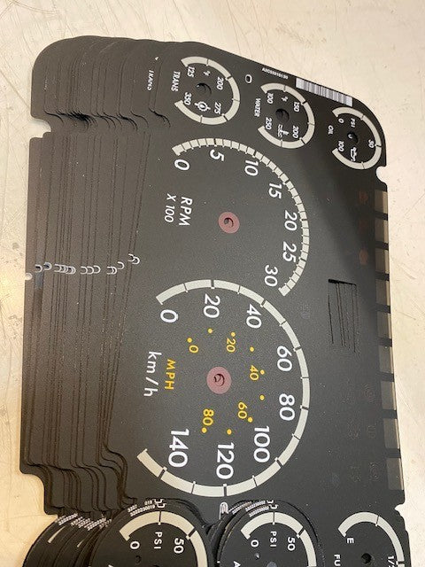 18 Qty of Adhesive Overlay Polycarbonate Control Panels A2C53216130 (18 Qty)