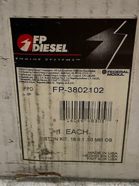 FP Diesel Engine Systems FP-3802102 Piston Kit