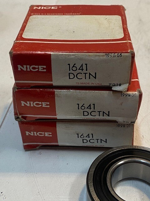 3 Quantity of NICE 1641DCTN Bearings 51mm OD 25mm Bore 14mm Thick (3 Quantity)