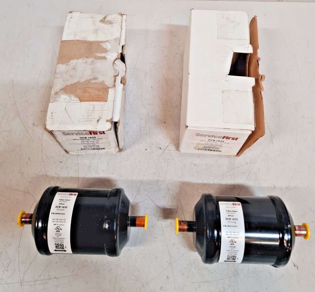 2 Qty. of Service First Biflow Filter Driers DHY01452 | DCB 163S (2 Qty)