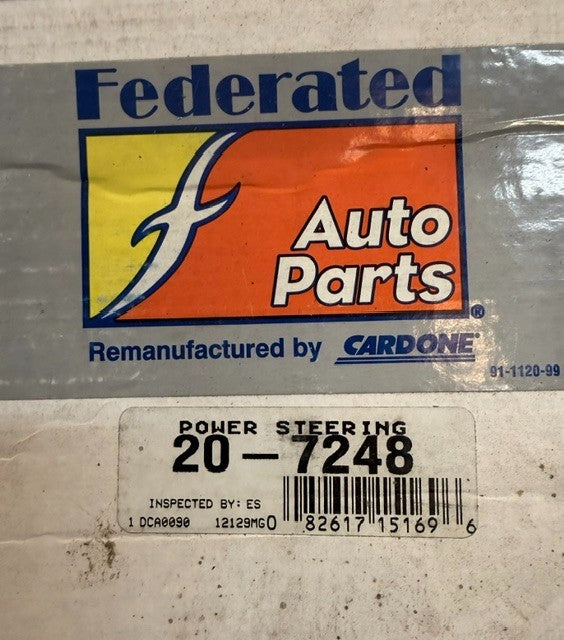 Federated Auto Parts Cardone Remanufactured Power Steering Pump 20-7248