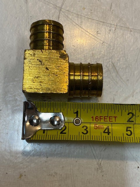 24 Qty of QPex NSF 90 Degree Brass Hose Barb Elbow Fittings 17mm Thread (24 Qty)