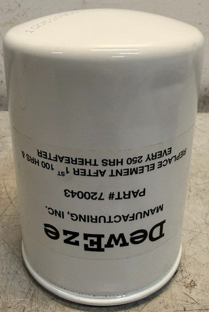 2 Quantity DewEze Spin-On Hydraulic Filter 720043 Equipment Assembly (2 Qty)