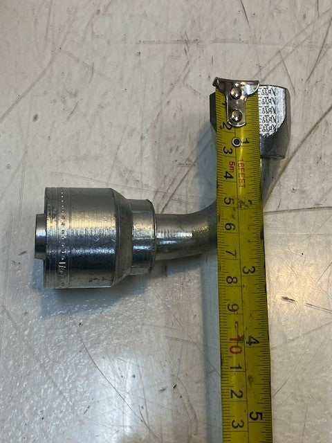 Eaton 12 90-Degree Hydraulic Hose Swivel Fitting 16mm ID 40mm OD 32mm Hex OD