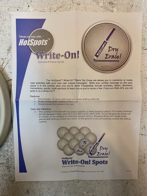 Hot Spots Dry Erase Write On Spots/Boards Set of 12 WS1150