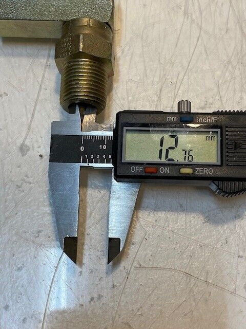 Gates Hydraulic Hose Fitting SS 6-98 | 8MPX90 | 4" L 14mm Nose 21mm Thread