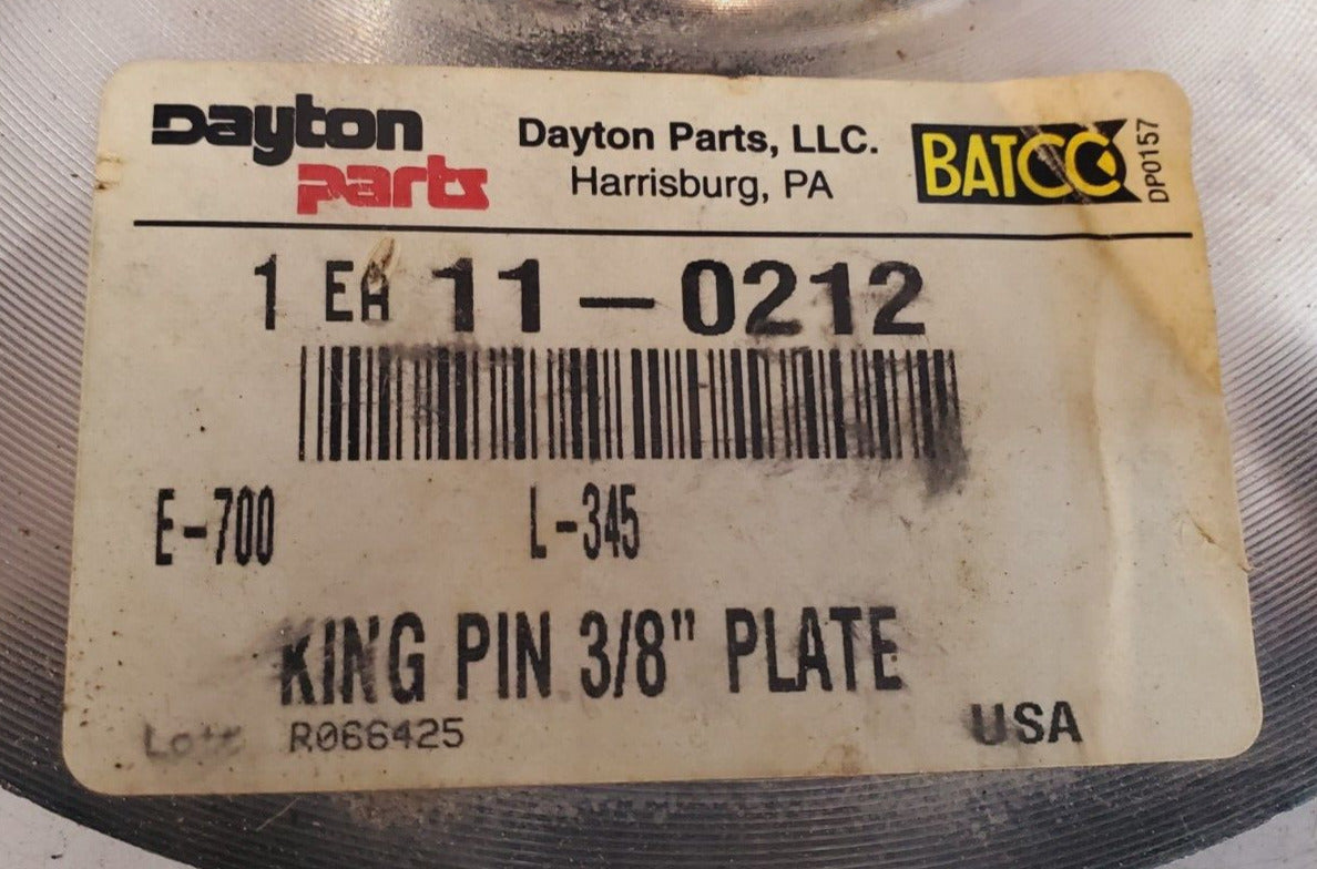 Dayton Parts King PIN 3/8" Plate 11-0212 | L-345 | E-700 | R066425 | C415