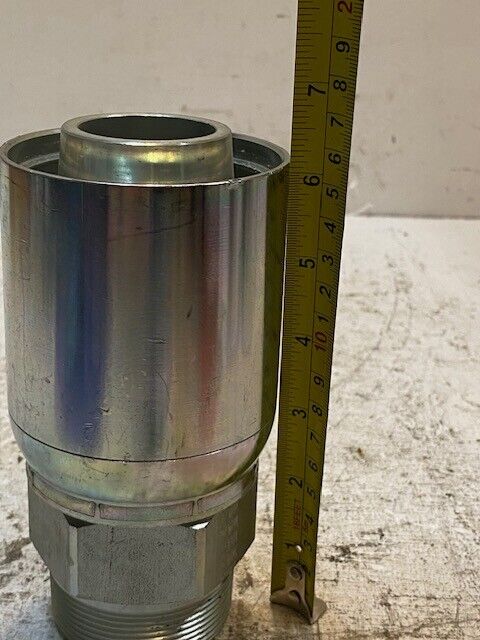 Large Crimp Coupling Hydraulic Hose Fitting PL A04000-32 OH 6-1/2" T 38mm Bore