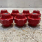 7 Quantity of Red Octogonal Insulators 11mm Bore 51mm OD 51mm Tall (7 Quantity)