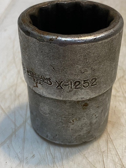 Williams X-1252 1-5/8" Dr Shallow Chrome Socket 3" Long 60mm Outside Diameter