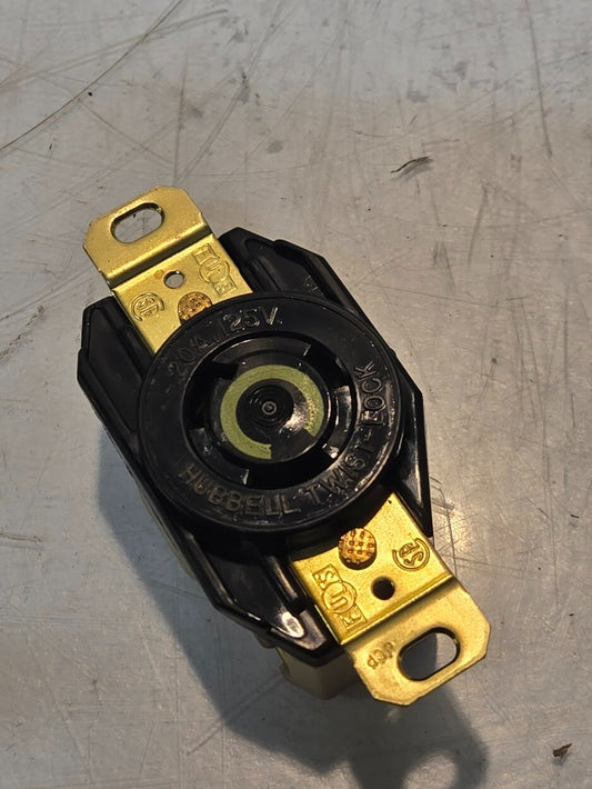Hubbell Twist-Lock Receptacle L5-20R | 20A 125V | 2 Poles Screw Terminals