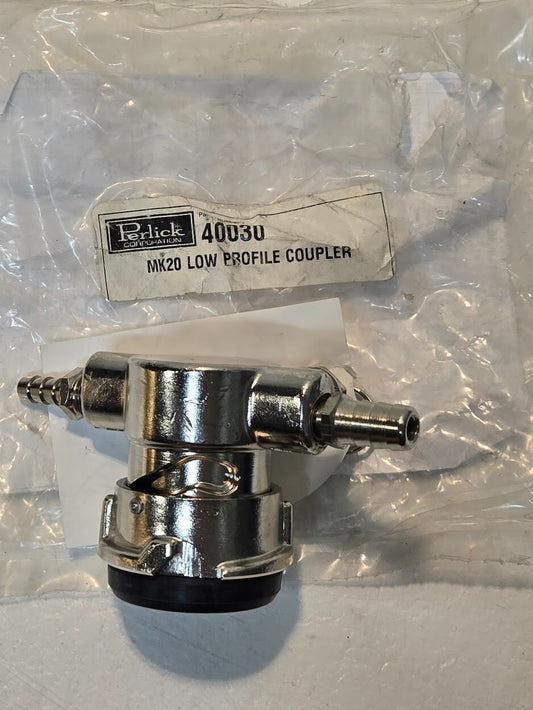 Perlick 40030 Mk20 Low Profile Keg Coupler | 6.8mm and 9.9mm Barb Couplers