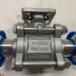 Dixon 1” CF8M Stainless Sanitary Three Piece Valve 1000 WOG - FREE SHIPPING