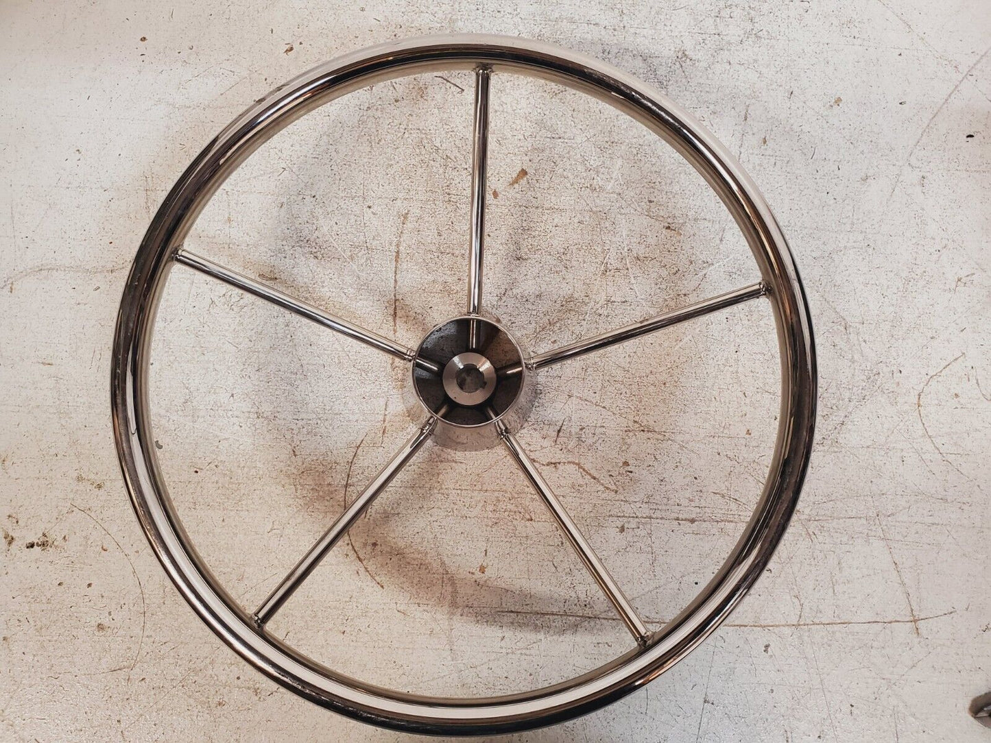 Destroyer Boat Steering Wheel 15-1/2" Diameter 5 Spoke