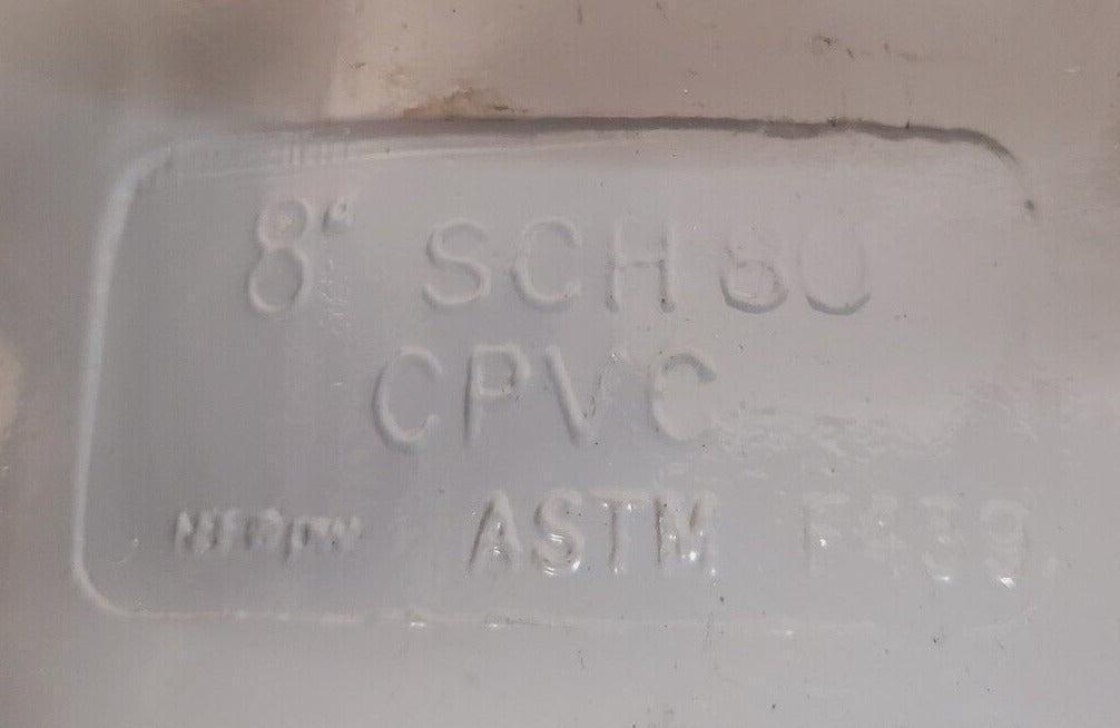 90° Elbow Fitting Pipe Female Socket x Female Socket 8" SCH80 | CPVC  ASTM F439