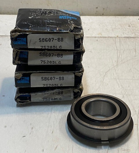 4 Qty of General Single Row Ball Bearings S8607-88 7520DLG | 8607-RS (4 Qty)