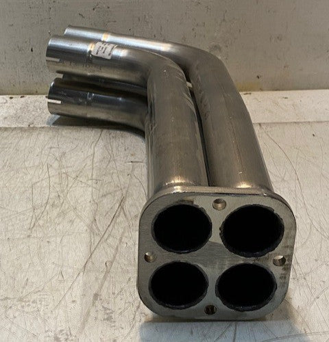 4-Pipe Exhaust Header Muffler CSP808 | 34872 | 18-1/2" Long 38mm Bore 45mm End
