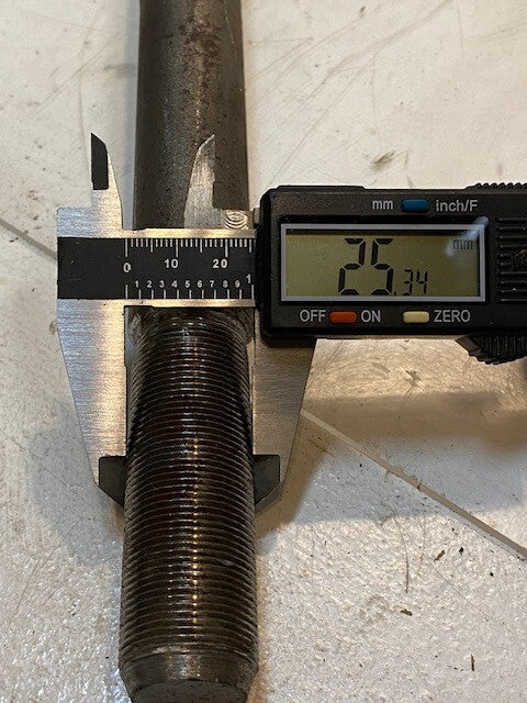 Tie Rod End 879 AB KDK 37-1/4" Long 25mm Threaded End 28mm Shaft Dia. 15mm Hole