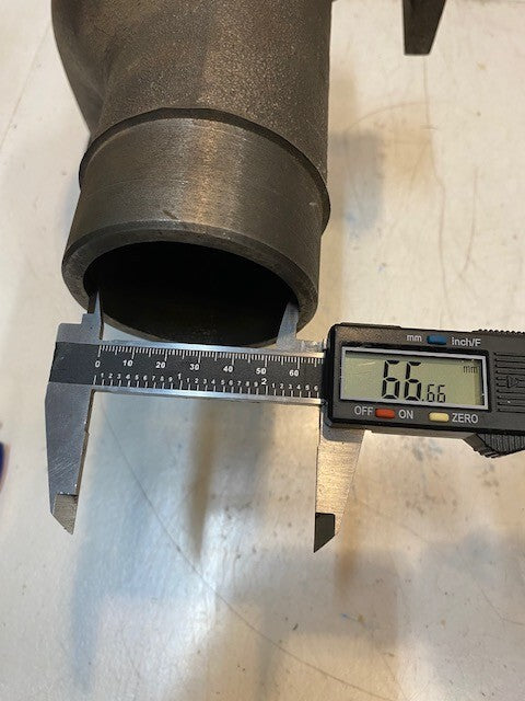 EFC Engine Exhaust Elbow Manifold 323990 R1 | 11" Long 67mm Bore 79mm Bore