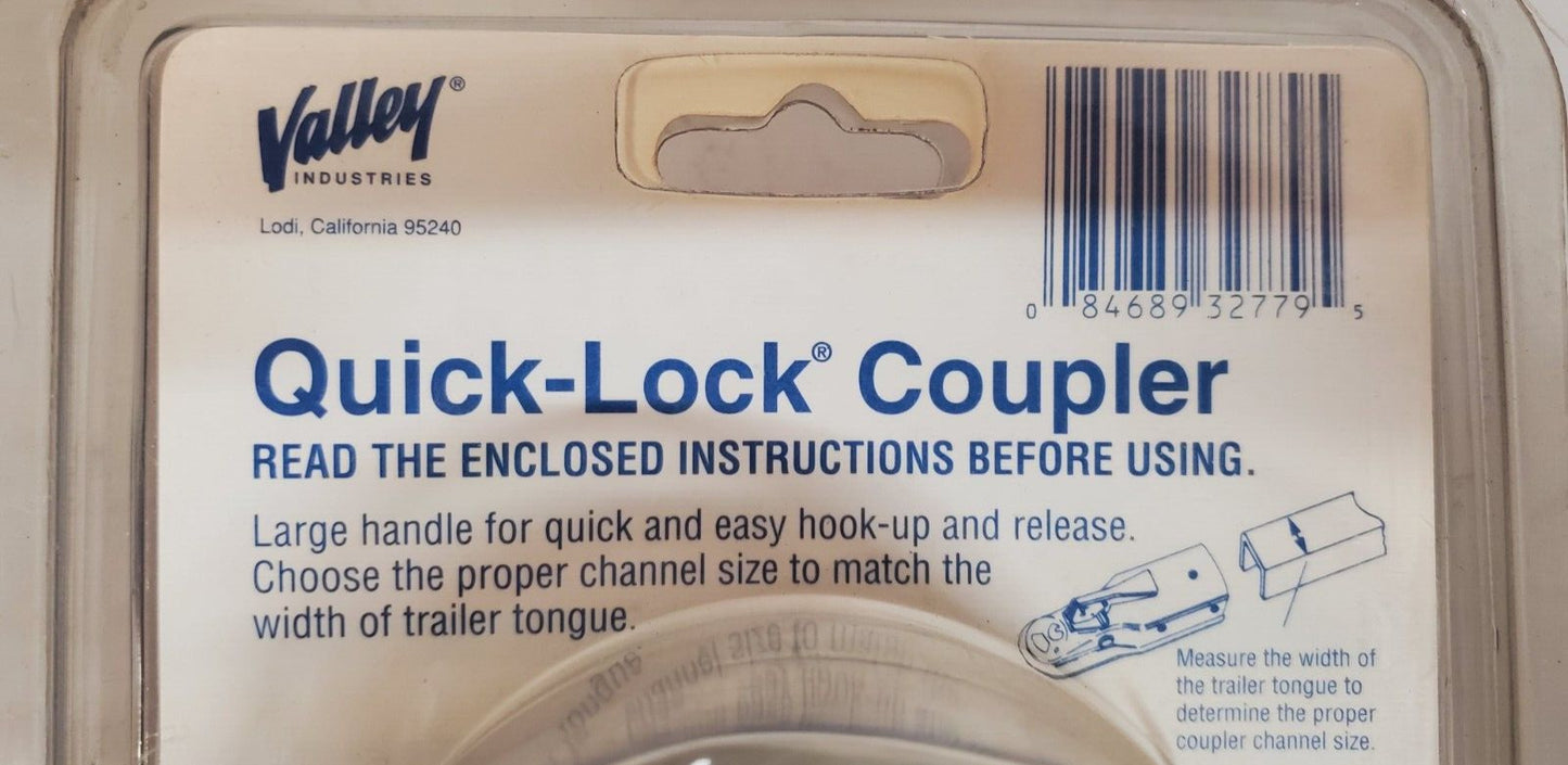 Valley Quick-Lock Trailer Coupler 5421 Class I Gross Loads 2000Lb Tongue 200Lb