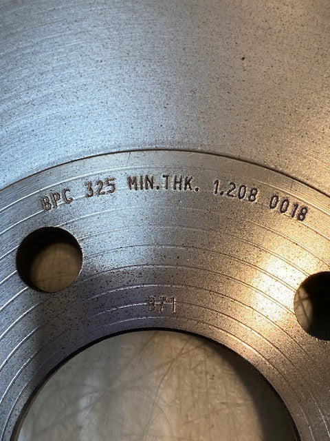 BPC Vented Disc Brake Rotor 325 MIN THK 1,208 0018 | 5x120mm | B71 | 55761