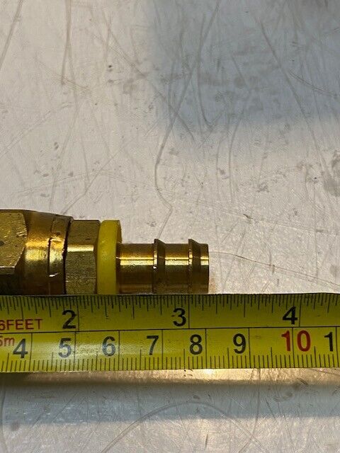 9 Quantity of Water Jumper Hex Swivel Fittings 3-1/8" L 10mm ID Nose 29mm OD