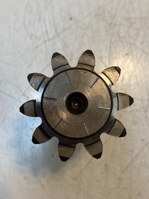 Bull Pinion Shaft 7" Long 39mm 14-Teeth 64mm 10-Teeth 24mm End 35mm End