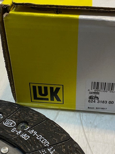 LuK Shaeffler Clutch Kit 624-3183-00, 324-0336-10, E9606, 22-Spline 29mm Bore