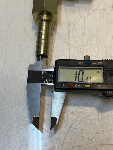 Gates Hydraulic Hose Fitting SS 6-98 | 8MPX90 | 4" L 14mm Nose 21mm Thread