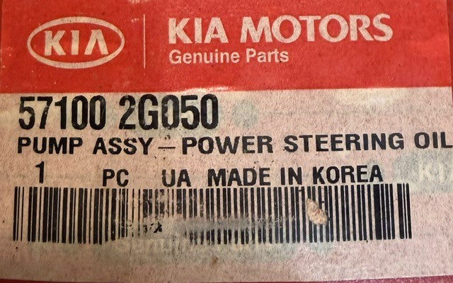 Kia Motors Power Steering Pump Assembly 57100-2G050 Hydraulic Steering Unit