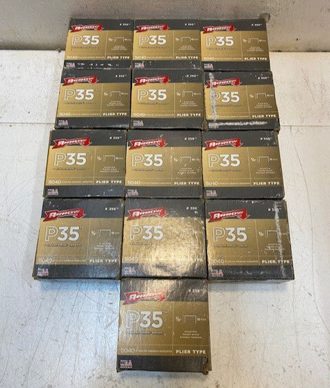 12 Quantity of Arrow #356 P35 3/8" 10mm 5,040 Staples Plier Type (12 Quantity)