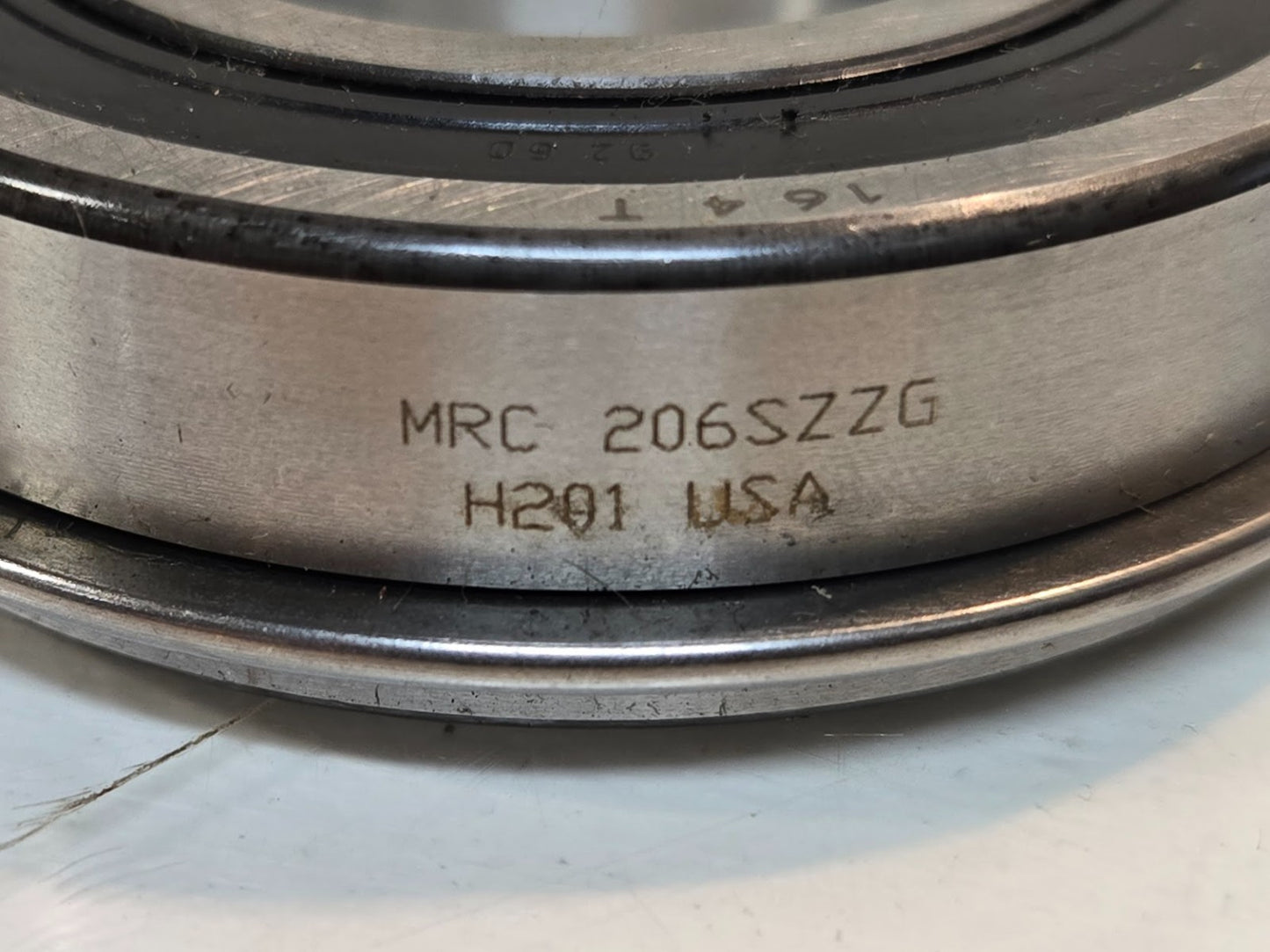 MRC Snap Ring Bearing 206SZZG | H201 164T | 62 mm OD x 30 mm Bore x 16 mm Thick