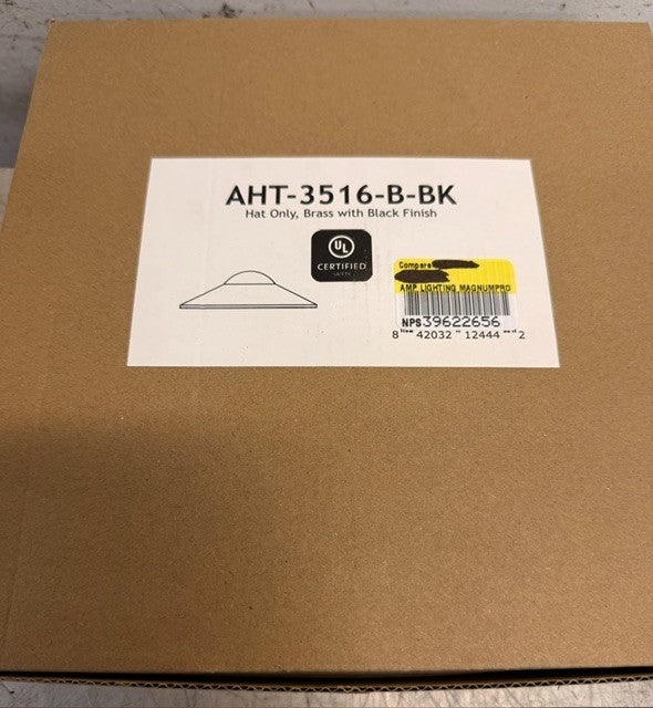 2 Quantity AMP Brass Black Patch & Area Light Shade AHT-3516-B-BK | 526240